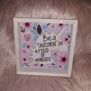 Unicorn "Quote" Hanging Wall Art